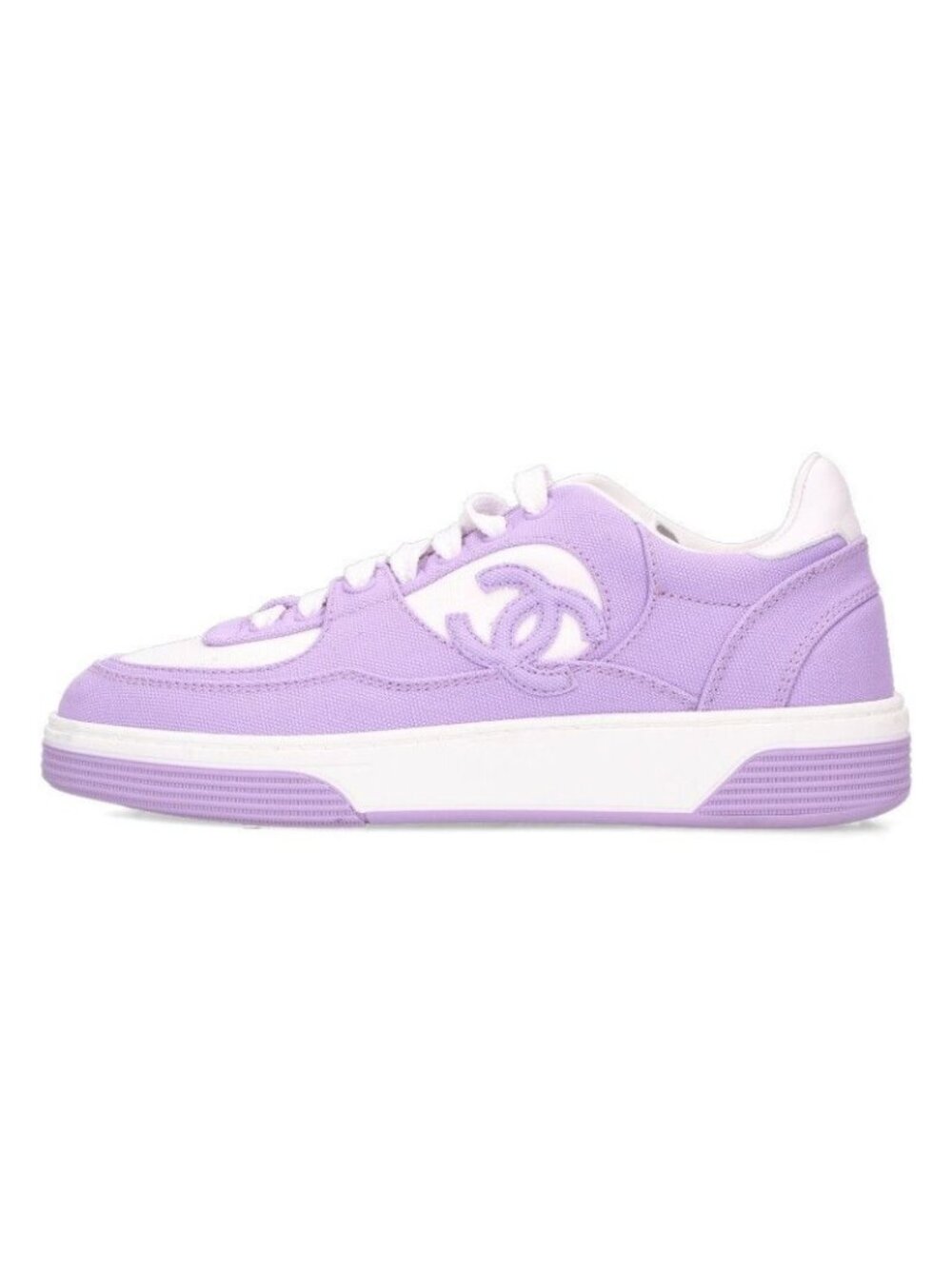 Chanel Side CC Logo Canvas Sneakers 35